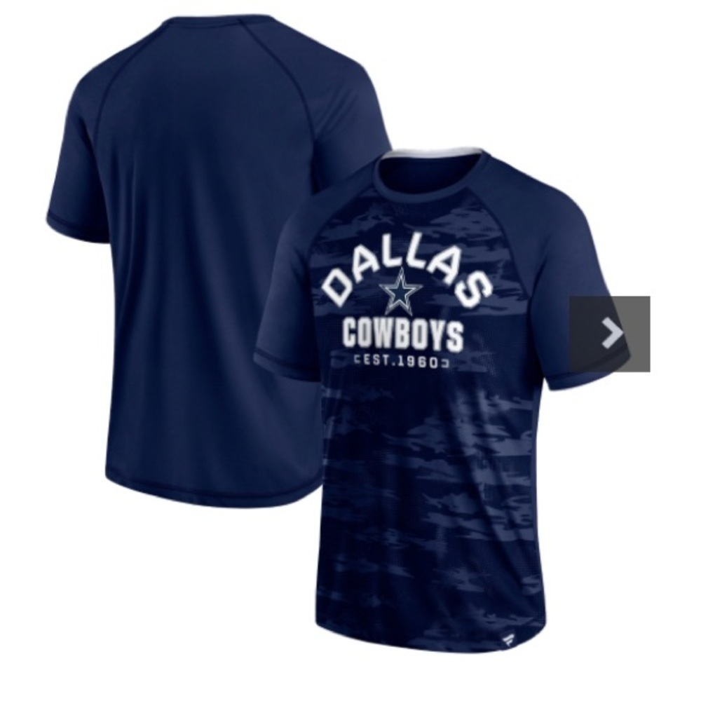Dallas Cowboys Fanatics Branded - NEW - Navy Hail Mary Raglan T-Shirt